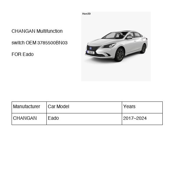 CHANGAN Multifunction switch OEM 3785500BN03 C211F2807070901 FOR Eado 3785500BN03-CHANGAN_OEM