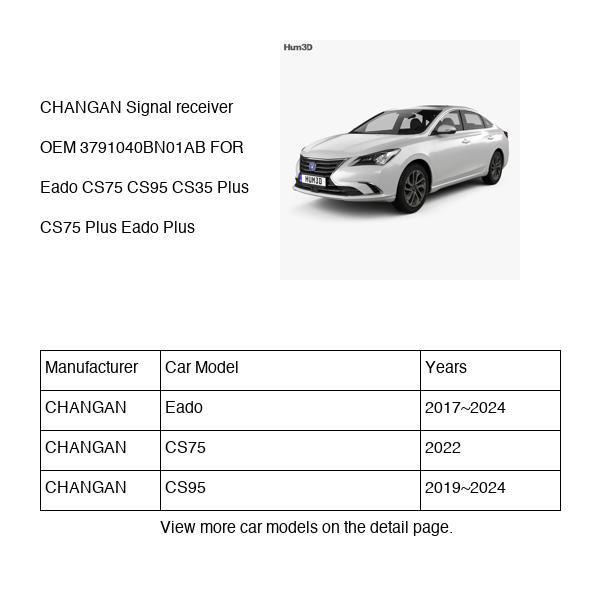 CHANGAN Signal receiver OEM 3791040BN01AB C212F2807020100AB FOR Eado CS75 CS95 CS35 3791040BN01AB-CHANGAN_OEM