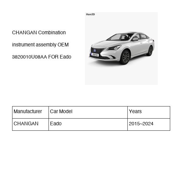 CHANGAN Combination instrument assembly OEM 3820010U08AA C2010330105 FOR Eado 3820010U08AA-CHANGAN_OEM