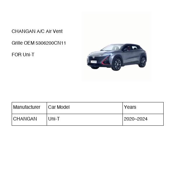 CHANGAN A/C Air Vent Grille OEM 5306200CN11 S202F2712010807 FOR Uni-T 5306200CN11-CHANGAN_OEM