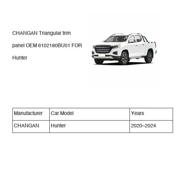 CHANGAN Triangular trim panel OEM 6102180BU01 FOR Hunter 6102180BU01-CHANGAN_OEM