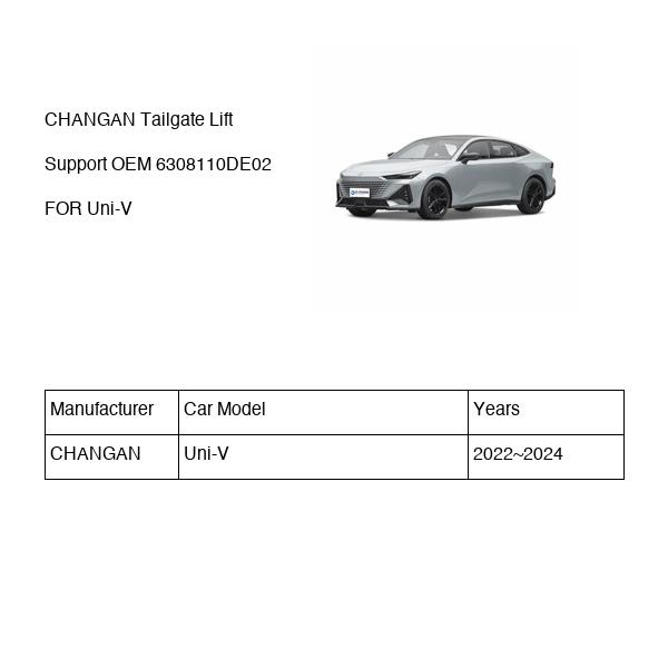 CHANGAN Tailgate Lift Support OEM 6308110DE02 C281F2701080600 FOR Uni-V 6308110DE02-CHANGAN_OEM