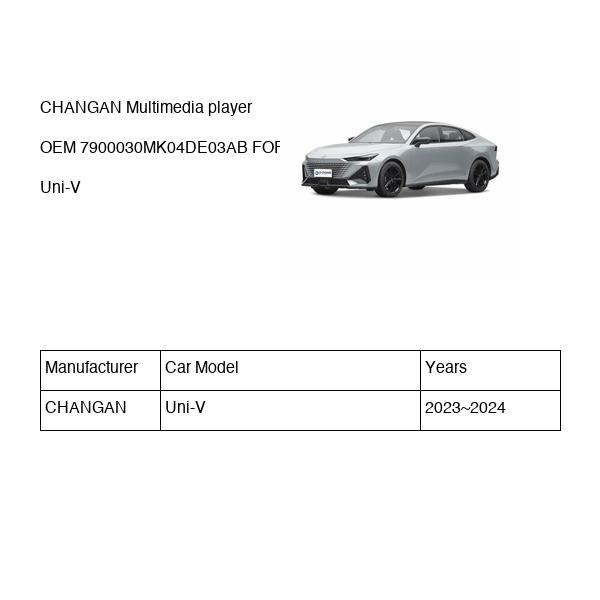 CHANGAN Multimedia player OEM 7900030MK04DE03AB C281F2804080106AB FOR Uni-V 7900030MK04DE03AB-CHANGAN_OEM
