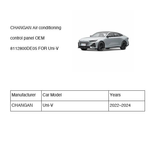 CHANGAN Air conditioning control panel OEM 8112800DE05 C281F2801050103 FOR Uni-V 8112800DE05-CHANGAN_OEM