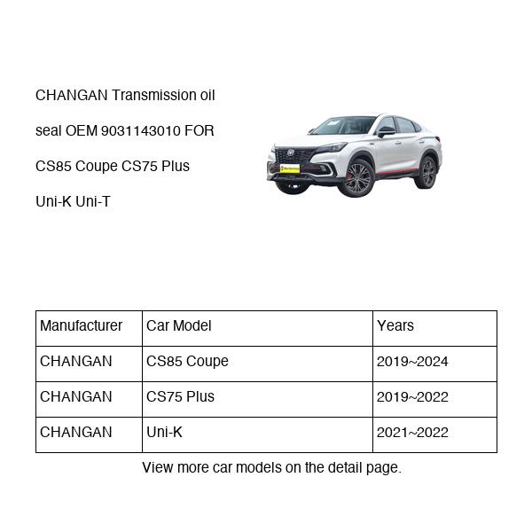 CHANGAN Transmission oil seal OEM 9031143010 H15T0258130 FOR CS85 CS75 Uni-K Uni-T 9031143010-CHANGAN_OEM
