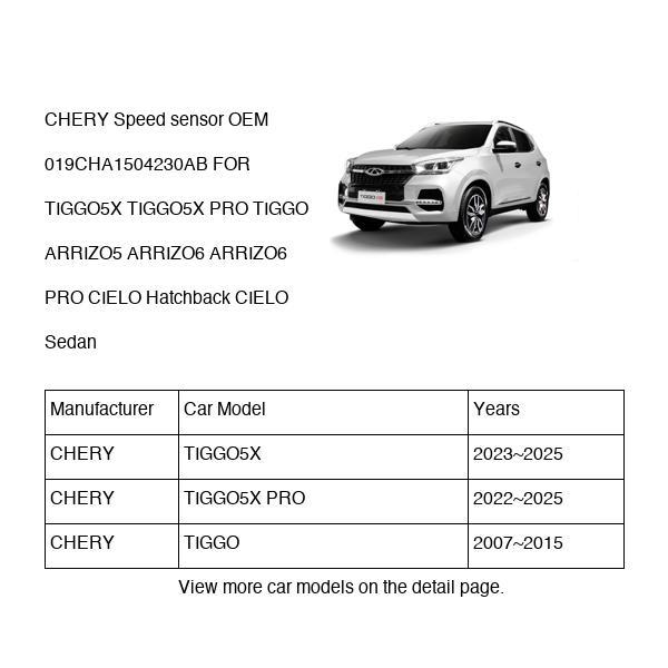 CHERY Speed sensor OEM 019CHA1504230AB FOR TIGGO5X TIGGO ARRIZO5 ARRIZO6 CIELO 019CHA1504230AB-CHERY_OEM