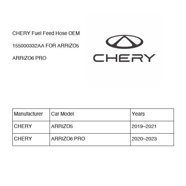 CHERY Fuel Feed Hose OEM 155000332AA FOR ARRIZO5 ARRIZO6 155000332AA-CHERY_OEM