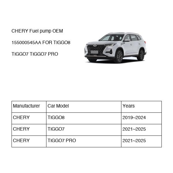 CHERY Fuel pump OEM 155000545AA FOR TIGGO8 TIGGO7 155000545AA-CHERY_OEM