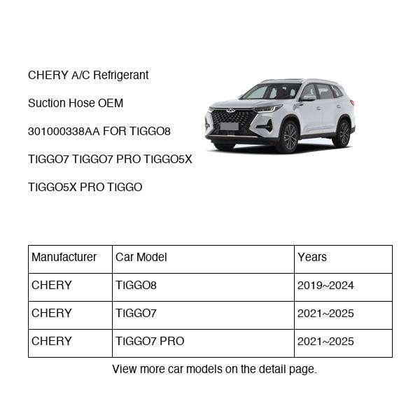 CHERY A/C Refrigerant Suction Hose OEM 301000338AA FOR TIGGO8 TIGGO7 TIGGO5X TIGGO 301000338AA-CHERY_OEM
