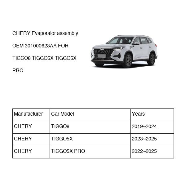 CHERY Evaporator assembly OEM 301000623AA FOR TIGGO8 TIGGO5X 301000623AA-CHERY_OEM