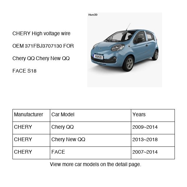 CHERY High voltage wire OEM 371FBJ3707130 FOR Chery FACE S18 371FBJ3707130-CHERY_OEM