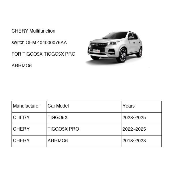 CHERY Multifunction switch OEM 404000076AA FOR TIGGO5X ARRIZO6 404000076AA-CHERY_OEM
