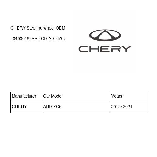 CHERY Steering wheel OEM 404000192AA FOR ARRIZO5 404000192AA-CHERY_OEM