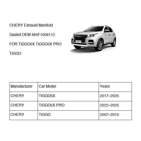 CHERY Exhaust Manifold Gasket OEM 484F1008112 FOR TIGGO5X TIGGO 484F1008112-CHERY_OEM