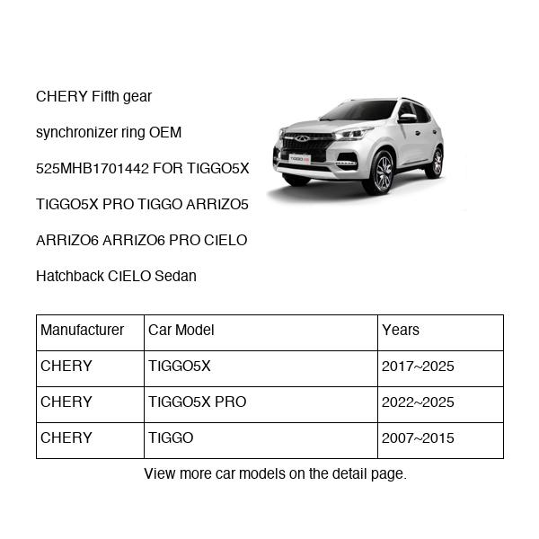 CHERY Fifth gear synchronizer ring OEM 525MHB1701442 FOR TIGGO5X TIGGO ARRIZO5 ARRIZO6 CIELO 525MHB1701442-CHERY_OEM