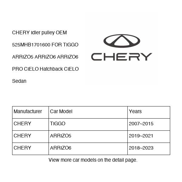 CHERY Idler pulley OEM 525MHB1701600 FOR TIGGO ARRIZO5 ARRIZO6 CIELO 525MHB1701600-CHERY_OEM