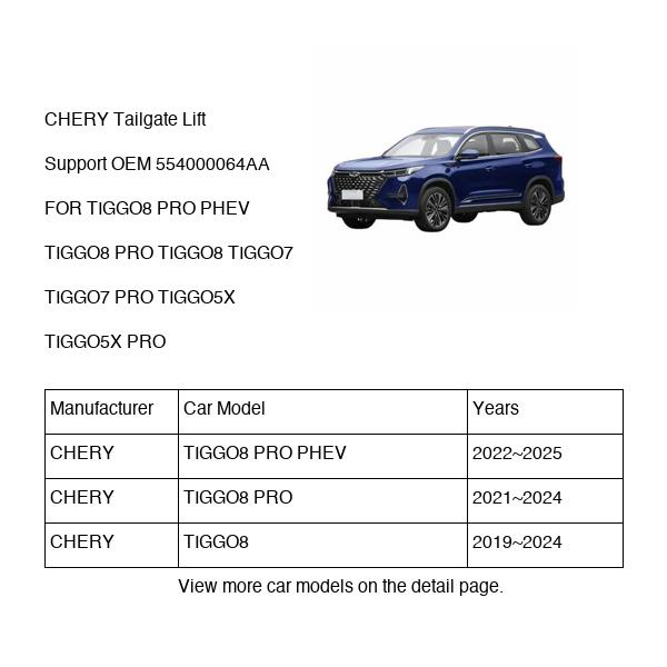 CHERY Tailgate Lift Support OEM 554000064AA FOR TIGGO8 TIGGO7 TIGGO5X 554000064AA-CHERY_OEM