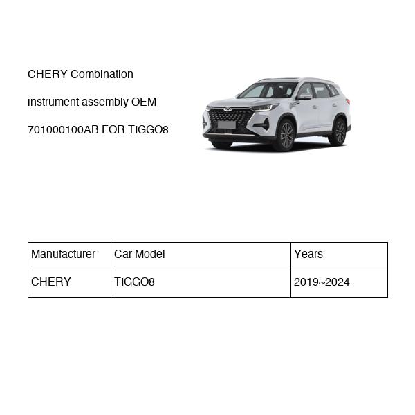CHERY Combination instrument assembly OEM 701000100AB FOR TIGGO8 701000100AB-CHERY_OEM