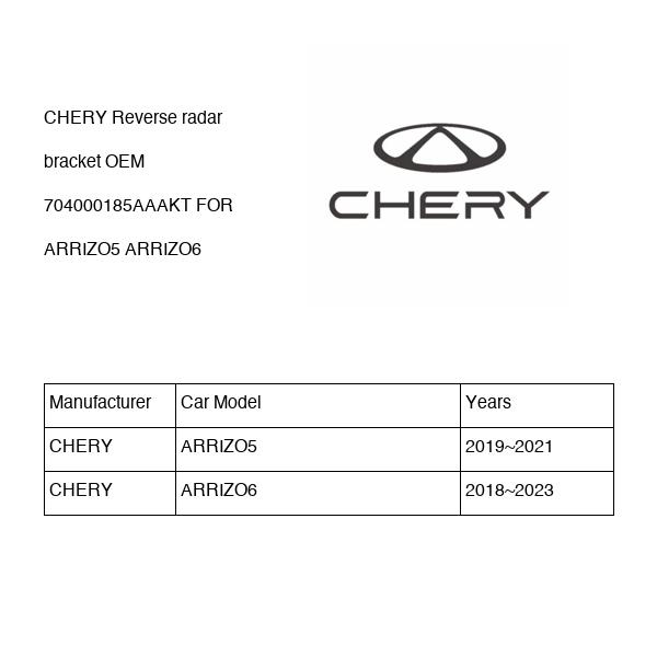 CHERY Reverse radar bracket OEM 704000185AAAKT FOR ARRIZO5 ARRIZO6 704000185AAAKT-CHERY_OEM