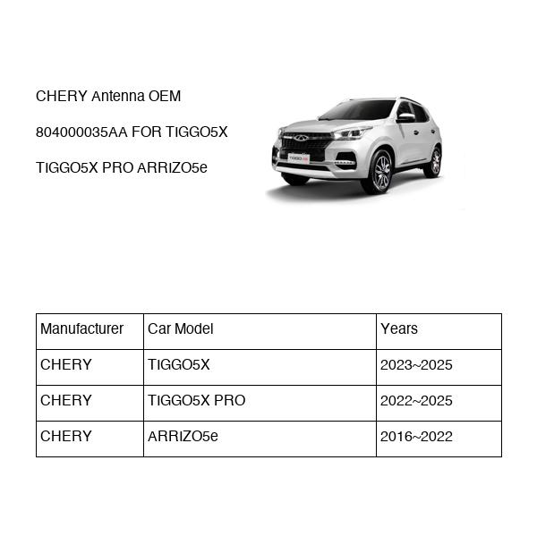 CHERY Antenna OEM 804000035AA FOR TIGGO5X ARRIZO5e 804000035AA-CHERY_OEM