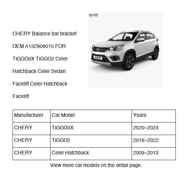 CHERY Balance bar bracket OEM A132906015 FOR TIGGO3X TIGGO2 Celer A132906015-CHERY_OEM