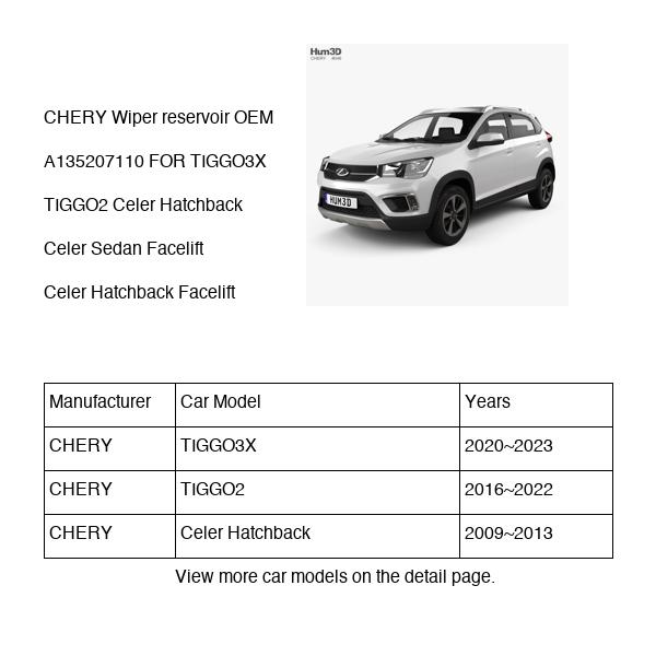 CHERY Wiper reservoir OEM A135207110 FOR TIGGO3X TIGGO2 Celer A135207110-CHERY_OEM