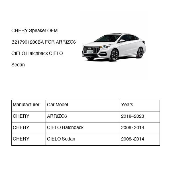 CHERY Speaker OEM B217901230BA FOR ARRIZO6 CIELO B217901230BA-CHERY_OEM