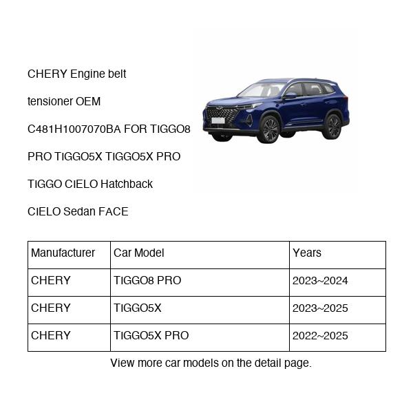 CHERY Engine belt tensioner OEM C481H1007070BA FOR TIGGO8 TIGGO5X TIGGO CIELO FACE C481H1007070BA-CHERY_OEM