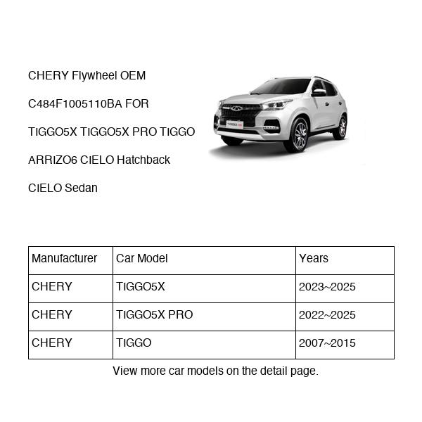 CHERY Flywheel OEM C484F1005110BA FOR TIGGO5X TIGGO ARRIZO6 CIELO C484F1005110BA-CHERY_OEM