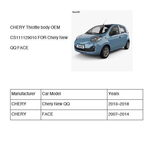 CHERY Throttle body OEM CS111129010 FOR Chery FACE CS111129010-CHERY_OEM