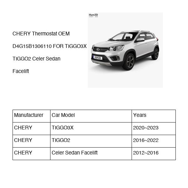 CHERY Thermostat OEM D4G15B1306110 FOR TIGGO3X TIGGO2 Celer D4G15B1306110-CHERY_OEM