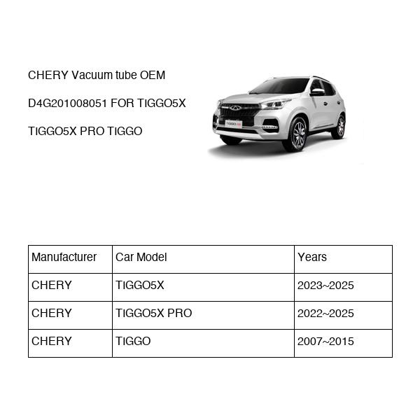 CHERY Vacuum tube OEM D4G201008051 FOR TIGGO5X TIGGO D4G201008051-CHERY_OEM