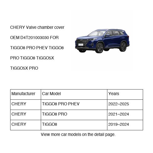 CHERY Valve chamber cover OEM D4T201003030 FOR TIGGO8 TIGGO5X D4T201003030-CHERY_OEM