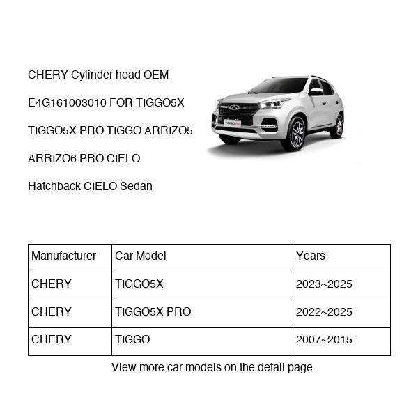 CHERY Cylinder head OEM E4G161003010 FOR TIGGO5X TIGGO ARRIZO5 ARRIZO6 CIELO E4G161003010-CHERY_OEM