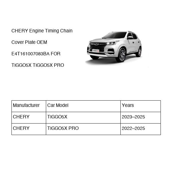 CHERY Engine Timing Chain Cover Plate OEM E4T161007083BA FOR TIGGO5X E4T161007083BA-CHERY_OEM