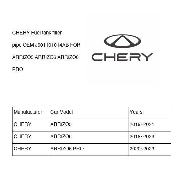 CHERY Fuel tank filler pipe OEM J601101014AB FOR ARRIZO5 ARRIZO6 J601101014AB-CHERY_OEM
