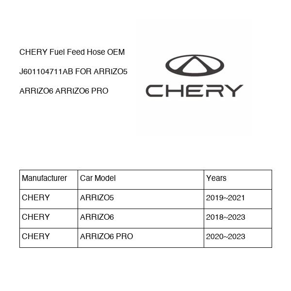 CHERY Fuel Feed Hose OEM J601104711AB FOR ARRIZO5 ARRIZO6 J601104711AB-CHERY_OEM