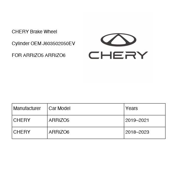 CHERY Brake Wheel Cylinder OEM J603502050EV FOR ARRIZO5 ARRIZO6 J603502050EV-CHERY_OEM