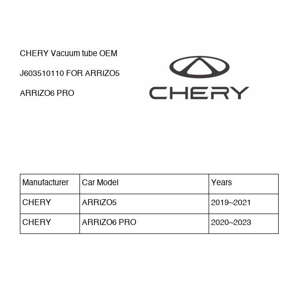 CHERY Vacuum tube OEM J603510110 FOR ARRIZO5 ARRIZO6 J603510110-CHERY_OEM
