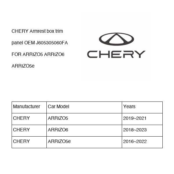 CHERY Armrest box trim panel OEM J605305060FA FOR ARRIZO5 ARRIZO6 ARRIZO5e J605305060FA-CHERY_OEM
