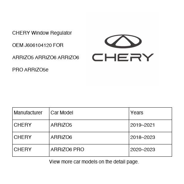 CHERY Window Regulator OEM J606104120 FOR ARRIZO5 ARRIZO6 ARRIZO5e J606104120-CHERY_OEM