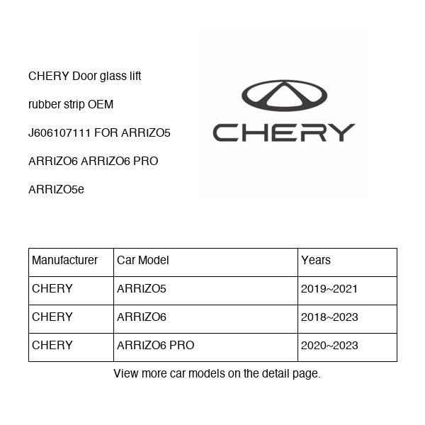 CHERY Door glass lift rubber strip OEM J606107111 FOR ARRIZO5 ARRIZO6 ARRIZO5e J606107111-CHERY_OEM