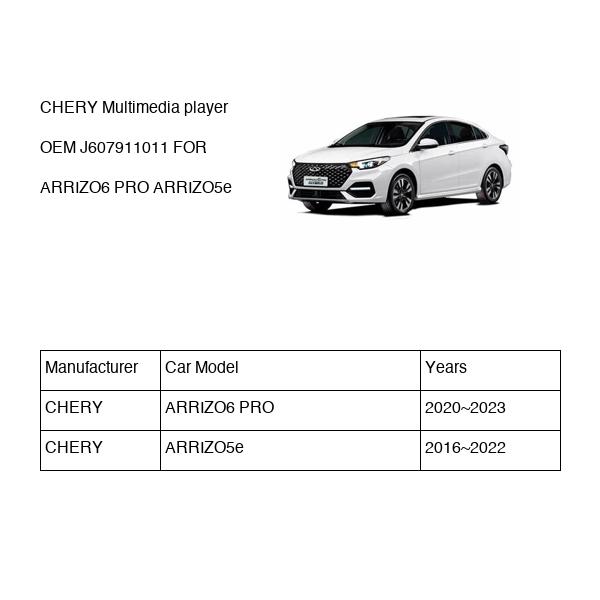 CHERY Multimedia player OEM J607911011 FOR ARRIZO6 ARRIZO5e J607911011-CHERY_OEM