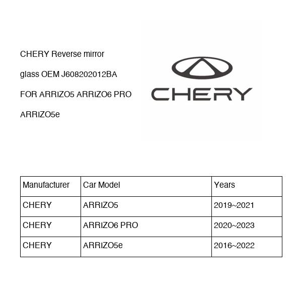 CHERY Reverse mirror glass OEM J608202012BA FOR ARRIZO5 ARRIZO6 ARRIZO5e J608202012BA-CHERY_OEM