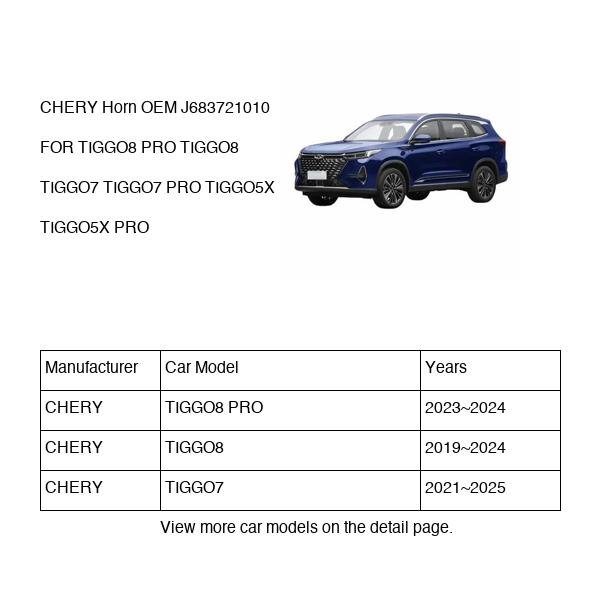 CHERY Horn OEM J683721010 FOR TIGGO8 TIGGO7 TIGGO5X J683721010-CHERY_OEM