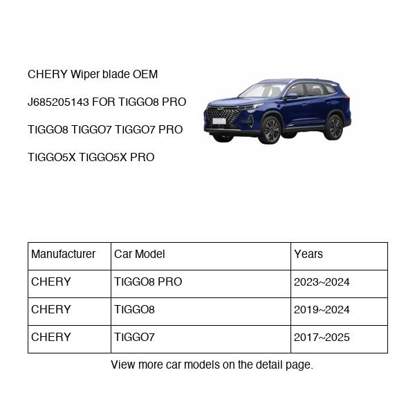 CHERY Wiper blade OEM J685205143 FOR TIGGO8 TIGGO7 TIGGO5X J685205143-CHERY_OEM