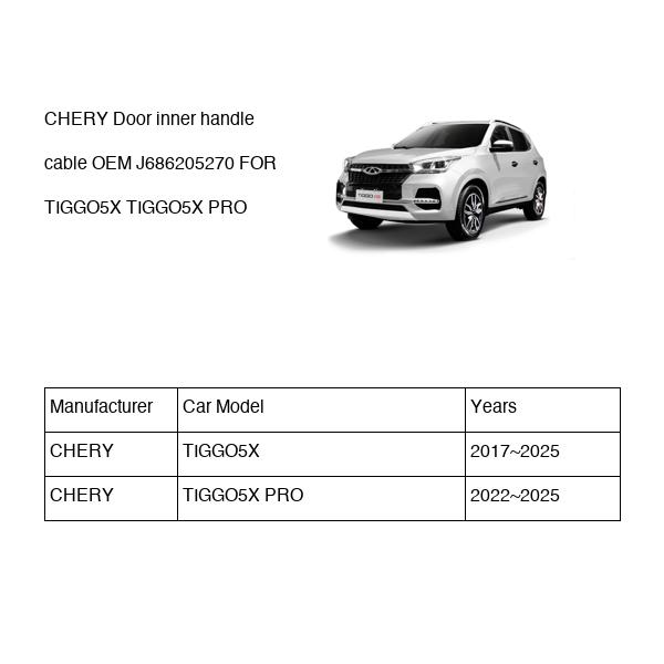 CHERY Door inner handle cable OEM J686205270 FOR TIGGO5X J686205270-CHERY_OEM