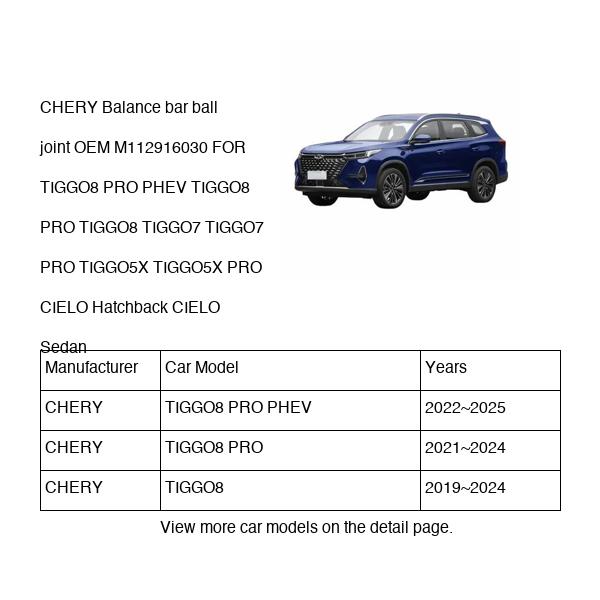 CHERY Balance bar ball joint OEM M112916030 FOR TIGGO8 TIGGO7 TIGGO5X CIELO M112916030-CHERY_OEM