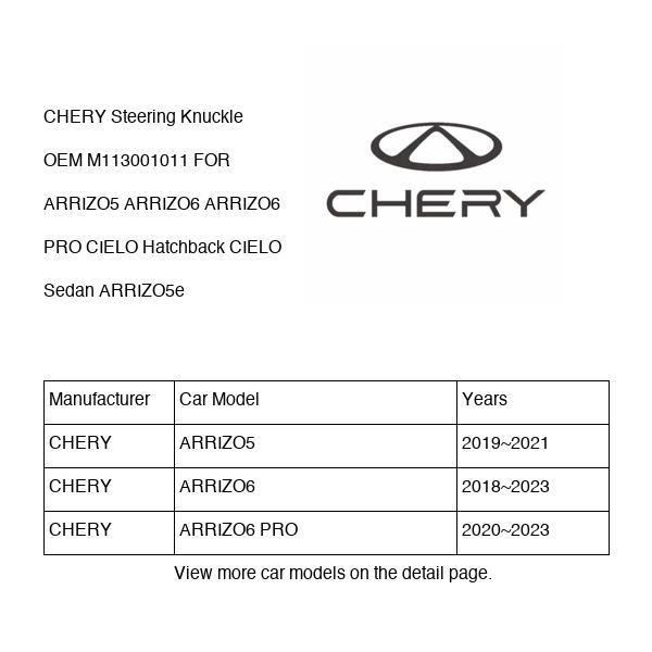 CHERY Steering Knuckle OEM M113001011 FOR ARRIZO5 ARRIZO6 CIELO ARRIZO5e M113001011-CHERY_OEM