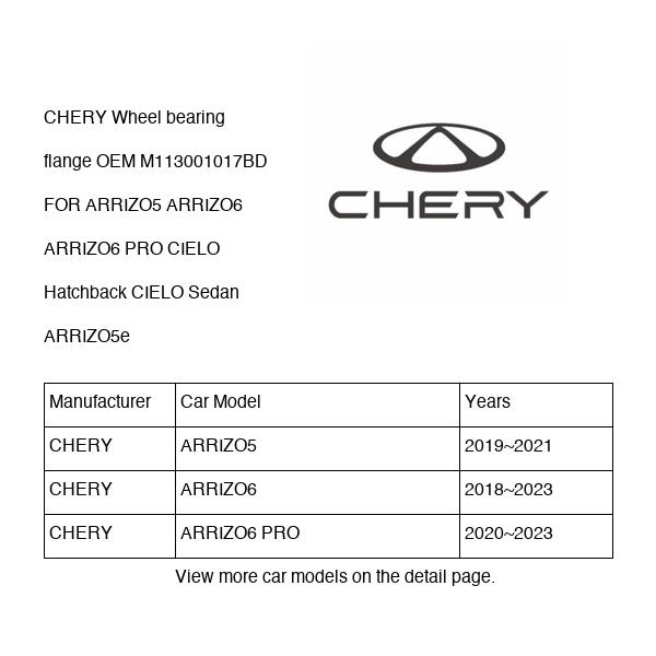 CHERY Wheel bearing flange OEM M113001017BD FOR ARRIZO5 ARRIZO6 CIELO ARRIZO5e M113001017BD-CHERY_OEM